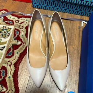 Size 9 -nude color- Calvin Klein- women pumps/ low heel
